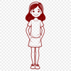 Beautiful SVG Portrait for Cutting Machines Illustrative portrait of a young girl in vector format, suitable for cutting machines like Cricut or laser cutters.