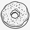 Glazed Donut Graphics Free Download A vector illustration of a glazed donut with a circular cross-section.