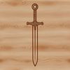 Beautiful SVG Sword Graphic A stylized graphical representation of a sword as a high-resolution SVG file for digital use.