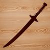 Medieval Sword Silhouette A high-resolution outline of a medieval-style sword.