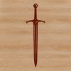 Elegant Single-Edged Longsword Icon An SVG design featuring a classic single-edged longsword with textured hilt and guard.