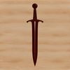 Beautiful Hand-Drawn Sword Clipart A high-quality digital illustration of a medieval-style sword with intricate details.