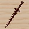 A detailed illustration of a medieval-style sword, suitable for use in digital designs.