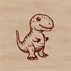 Prehistoric T Rex Design A prehistoric baby dinosaur, commonly referred to as a T Rex, in a vector design format.