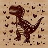 Prehistoric Love Monster A prehistoric dinosaur with love hearts on its body, suitable for various uses.