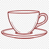Minimalist Tea Cup Illustration A minimalist illustration of a teacup made from vector graphics.