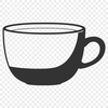 Free Vector Art Teapot Illustrated teacup design with handle and saucer, suitable for vector art projects.