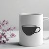 SVG Tea Cup Design for Crafting A vector illustration of a traditional teacup, perfect for crafting and DIY projects.