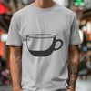 Beautiful Free Vector Teacup Illustration A simple illustration of a teacup with a handle, designed as a vector graphic for digital use.