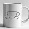 Tea Time Clip Art Vector A digital illustration of a delicate teacup, suitable for vector art and graphic design.