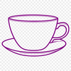 Vintage Ceramic Teacup Illustration A traditional-style ceramic teacup illustrated as a vector graphic.
