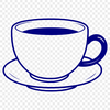 Elegant Tea Vessel SVG Design A simple teacup design made from vector lines and shapes.