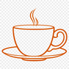 Free Teacup SVG Clip Art A minimalist illustration of a teacup, ideal for digital design and cutting machine projects.