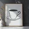 Beautiful Handheld Teacup Design A single-handled teacup with a curved body and delicate handle, ideal for hot beverage consumption.