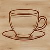 Ceramic Teacup Design A minimalist design of a traditional ceramic teacup.