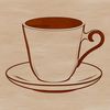 Floral Tea Cup Illustration A decorative ceramic teacup with a floral pattern.