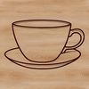 Beautiful Ceramic Teacup Vector Art A ceramic teacup with a saucer, suitable for hot beverage servings, designed as vector art.