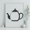 Stylized Teapot Vector Art A stylized illustration of a teapot, suitable for vector art and graphic design projects.