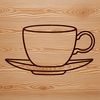 Elegant Teacup Illustration A stylized illustration of a teacup in vector format.