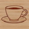 Simple Stylized Tea Cup Illustration A simple stylized illustration of a teacup with a handle.