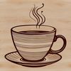 Single Handle Tea Cup Design SVG Illustration of a teacup with a single handle, ideal for digital crafting and vector design projects.