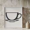 A detailed illustration of a teacup in vector format.
