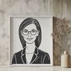 Professional Female Teacher Clip Art A professional illustration of a woman in a teaching role, suitable for educational materials and commercial projects.