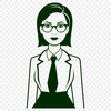 Vector Figure for Educational Use An illustration of a teacher figure designed as vector art for use in educational materials or designs.