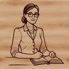 Educational Icon SVG An SVG vector graphic of a teacher, suitable for various applications including graphic design and cutting machine stencils.