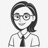 Teacher in classroom setting, vector illustration