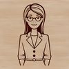 Beautiful Teacher Clip Art Vector Graphic A female teacher in a classroom setting, designed as a vector graphic for educational purposes.