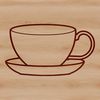 Simple Teacup Clip Art Image A simple illustration of a ceramic teacup with handle and saucer.
