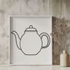Teapot Design for DIY Crafts A simple design of a traditional teapot with a spout and handle, suitable for DIY projects.