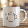 Free Vector Design - Teapot Clip Art A detailed illustration of a teapot with a handle and spout, suitable for use as clip art or vector design.