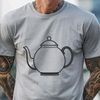 Beautiful Stylized Teapot Vector Graphic A stylized illustration of a teapot with a spout and handle, suitable for digital design projects.