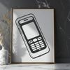 High-quality vector illustration of a modern cell phone with sleek design.