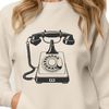 A vintage-inspired phone illustration. A simple illustration of a standard telephone with a cord.