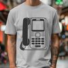 Classic Telephone Design Vector Illustration A digital illustration of a classic telephone with a sleek design.
