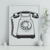 Beautiful SVG Phone Icon Vector illustration of a classic telephone, suitable for digital design and crafting projects.