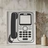 Free High-Quality Phone Illustration A high-quality vector illustration of a telephone with detailed lines and shapes.