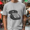 Beautiful SVG Design A simple illustration of a telephone with a modern design.