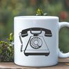 A detailed illustration of a telephone in modern style, suitable for vector art and graphic design projects.