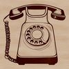 A modern telephone illustration in vector format for graphic design and printing.