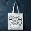 Retro Style Telephone Graphic A digital illustration of a telephone, suitable for vector design projects.