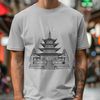 Ornate Temple Architecture SVG File Buddhist temple architecture featuring intricate details and ornate design elements.