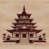 A traditional Buddhist temple building with intricate architectural details.