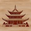 A serene Buddhist temple with intricate architecture and ornate details.