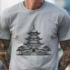 Beautiful Buddhist Architecture Illustration Buddhist temple architecture illustration in vector format