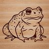 Cute Toad Illustration for Vector Design A digital illustration of a toad, suitable for vector design projects.