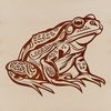 Stylized Toad SVG Art A stylized illustration of a wild toad in an ornate design style.